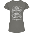 Best Mom in the World Mothers Day Womens Petite Cut T-Shirt Charcoal