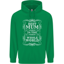 Best Mum in the World Mothers Day Childrens Kids Hoodie Irish Green