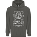 Best Mum in the World Mothers Day Childrens Kids Hoodie Storm Grey