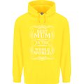 Best Mum in the World Mothers Day Childrens Kids Hoodie Yellow