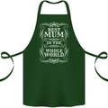 Best Mum in the World Mothers Day Cotton Apron 100% Organic Forest Green