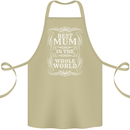 Best Mum in the World Mothers Day Cotton Apron 100% Organic Khaki