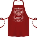 Best Mum in the World Mothers Day Cotton Apron 100% Organic Maroon
