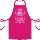 Best Mum in the World Mothers Day Cotton Apron 100% Organic Pink