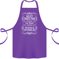 Best Mum in the World Mothers Day Cotton Apron 100% Organic Purple
