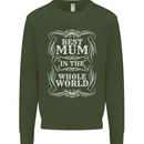 Best Mum in the World Mothers Day Kids Sweatshirt Jumper Forest Green