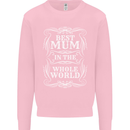 Best Mum in the World Mothers Day Kids Sweatshirt Jumper Light Pink