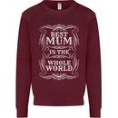 Best Mum in the World Mothers Day Kids Sweatshirt Jumper Maroon
