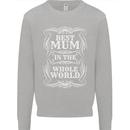 Best Mum in the World Mothers Day Kids Sweatshirt Jumper Sports Grey