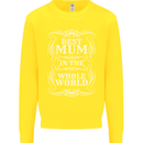 Best Mum in the World Mothers Day Kids Sweatshirt Jumper Yellow