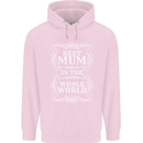 Best Mum in the World Mothers Day Mens 80% Cotton Hoodie Light Pink