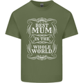 Best Mum in the World Mothers Day Mens Cotton T-Shirt Tee Top Military Green