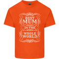 Best Mum in the World Mothers Day Mens Cotton T-Shirt Tee Top Orange