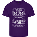Best Mum in the World Mothers Day Mens Cotton T-Shirt Tee Top Purple