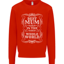 Best Mum in the World Mothers Day Mens Sweatshirt Jumper Bright Red