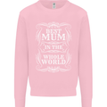 Best Mum in the World Mothers Day Mens Sweatshirt Jumper Light Pink