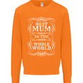 Best Mum in the World Mothers Day Mens Sweatshirt Jumper Orange