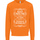Best Mum in the World Mothers Day Mens Sweatshirt Jumper Orange