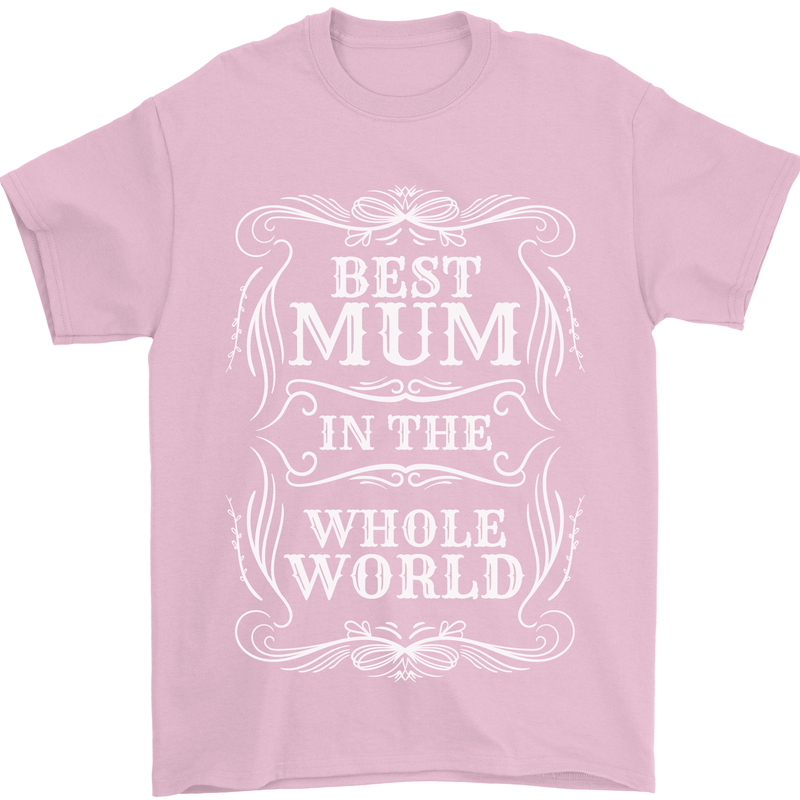 Best Mum in the World Mothers Day Mens T-Shirt 100% Cotton Light Pink