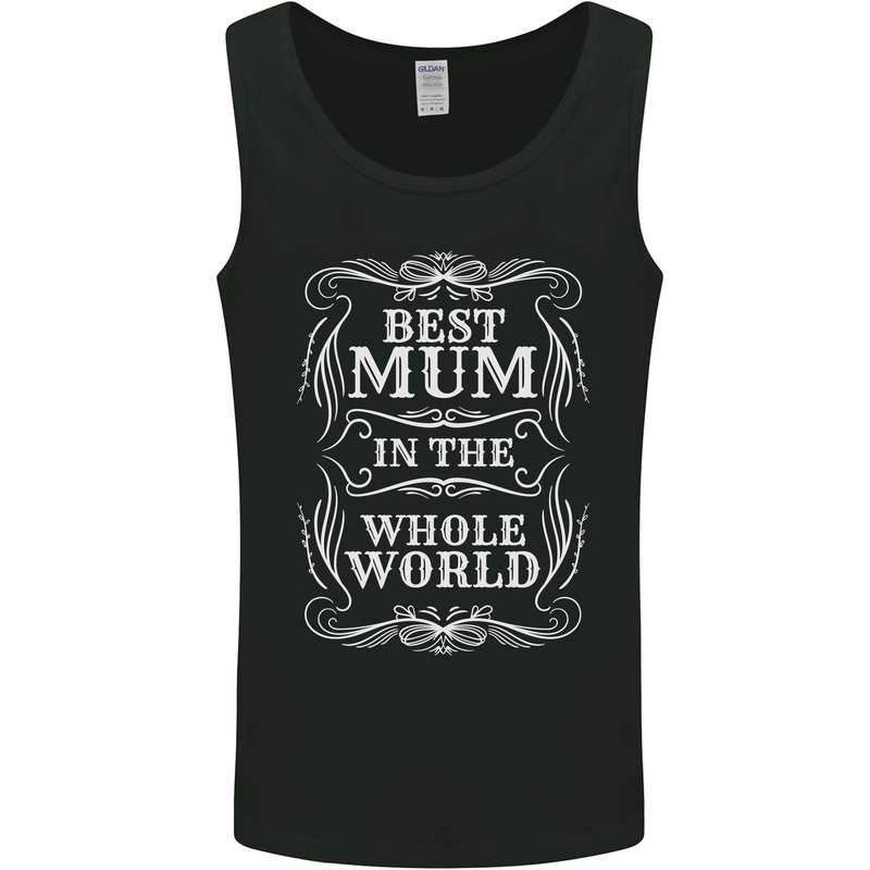 Best Mum in the World Mothers Day Mens Vest Tank Top Black
