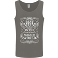 Best Mum in the World Mothers Day Mens Vest Tank Top Charcoal