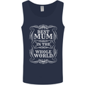 Best Mum in the World Mothers Day Mens Vest Tank Top Navy Blue