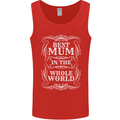 Best Mum in the World Mothers Day Mens Vest Tank Top Red