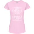 Best Mum in the World Mothers Day Womens Petite Cut T-Shirt Light Pink