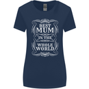 Best Mum in the World Mothers Day Womens Wider Cut T-Shirt Navy Blue
