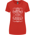 Best Mum in the World Mothers Day Womens Wider Cut T-Shirt Red
