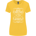 Best Mum in the World Mothers Day Womens Wider Cut T-Shirt Yellow
