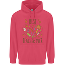 Best Teacher Ever Teaching Maths English Science Childrens Kids Hoodie Heliconia