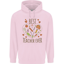 Best Teacher Ever Teaching Maths English Science Childrens Kids Hoodie Light Pink