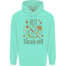Best Teacher Ever Teaching Maths English Science Childrens Kids Hoodie Peppermint