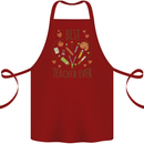 Best Teacher Ever Teaching Maths English Science Cotton Apron 100% Organic Maroon