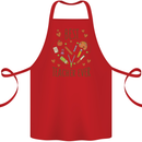 Best Teacher Ever Teaching Maths English Science Cotton Apron 100% Organic Red