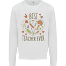 Best Teacher Ever Teaching Maths English Science Kids Sweatshirt Jumper White