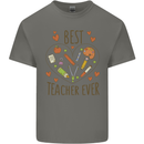 Best Teacher Ever Teaching Maths English Science Kids T-Shirt Childrens Charcoal