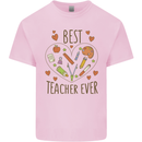 Best Teacher Ever Teaching Maths English Science Kids T-Shirt Childrens Light Pink