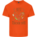 Best Teacher Ever Teaching Maths English Science Kids T-Shirt Childrens Orange