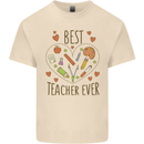 Best Teacher Ever Teaching Maths English Science Mens Cotton T-Shirt Tee Top Natural
