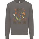 Best Teacher Ever Teaching Maths English Science Mens Sweatshirt Jumper Charcoal