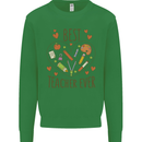 Best Teacher Ever Teaching Maths English Science Mens Sweatshirt Jumper Irish Green