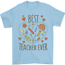 Best Teacher Ever Teaching Maths English Science Mens T-Shirt 100% Cotton Light Blue