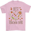 Best Teacher Ever Teaching Maths English Science Mens T-Shirt 100% Cotton Light Pink