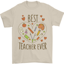 Best Teacher Ever Teaching Maths English Science Mens T-Shirt 100% Cotton Sand