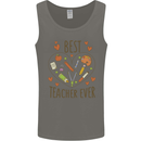 Best Teacher Ever Teaching Maths English Science Mens Vest Tank Top Charcoal
