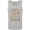 Best Teacher Ever Teaching Maths English Science Mens Vest Tank Top Sports Grey