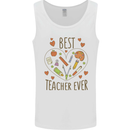 Best Teacher Ever Teaching Maths English Science Mens Vest Tank Top White