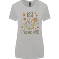 Best Teacher Ever Teaching Maths English Science Womens Wider Cut T-Shirt Sports Grey